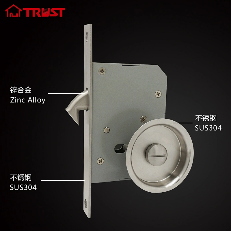 TRUST SD03SS-SD50BK-ZSS Sliding Cavity Door Lock SS304 Handle With Mortise Lock